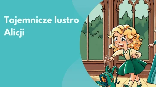 Okładka audiobajki „Tajemnicze lustro Alicji” — księżniczka Alicja