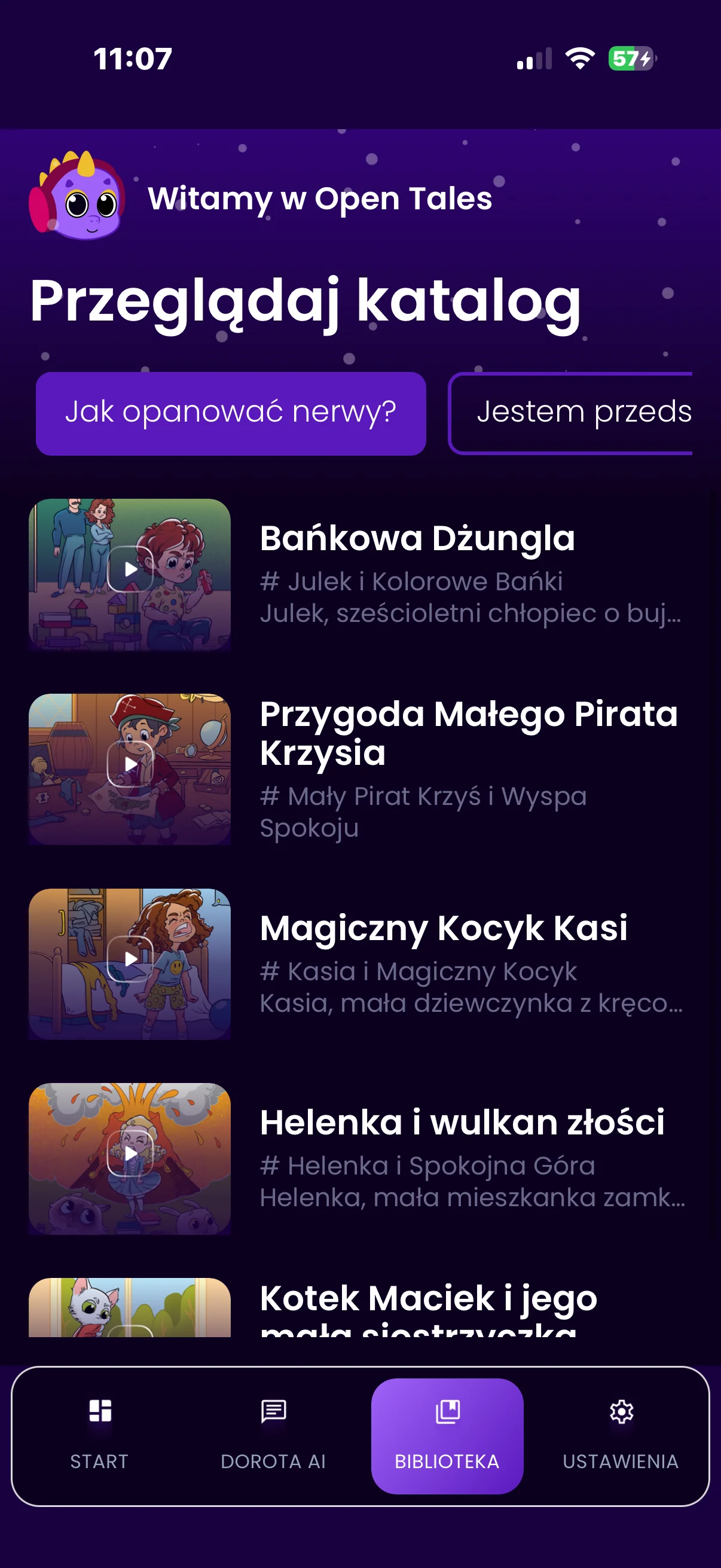 Ilustracja z bajki o smoku Kajtku
