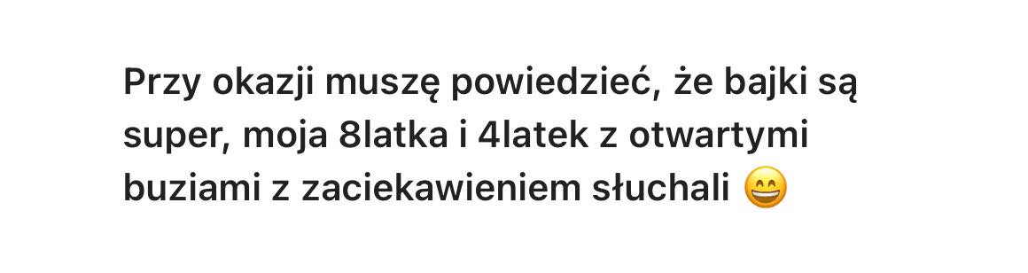 Opinia rodzica o audiobajkach terapeutycznych 1