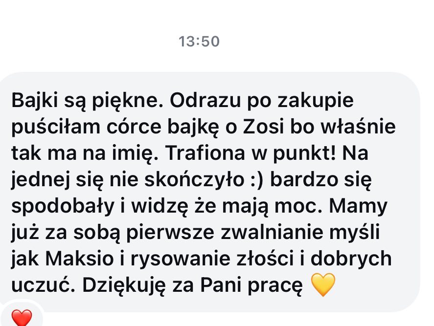 Opinia rodzica o audiobajkach terapeutycznych 5
