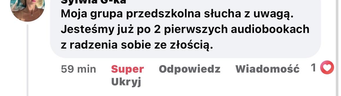 Opinia rodzica o audiobajkach terapeutycznych 7