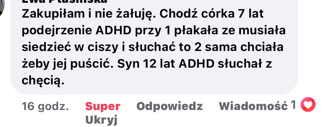 Opinia rodzica o audiobajkach terapeutycznych 8